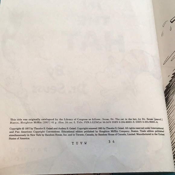 Vintage kids books pair The Cat in the Hat and I Can Read With My Eyes Shut - Picture 8 of 10